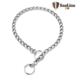 thumbnail image 1 of Collar de perro Collar de estrangulamiento ajustable Cadena de metal de acero sólido para perros pequeños, medianos y grandes (Plata, L-3,5 mm × 60 cm), 1 of 5