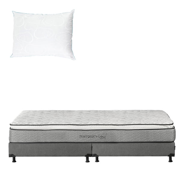 Colchón King Size Dicasa Vail + Box Base Cama + Almohada Oso