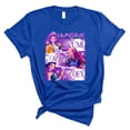 thumbnail image 3 of Pop cazadora para niña Round-Neck Printed Anime Trio Poster T Shirt （Blue）, 3 of 3