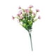 thumbnail image 3 of Ramo de flores violetas artificiales, planta falsa para jardín de casa con tallos verdes Rosa, 3 of 9