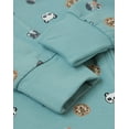 thumbnail image 3 of Hanes Pure Comfort Baby Long Sleeve Footless Sleep N' Play, Organic Cotton, Boys & Girls Teal Animals 24MTH, 3 of 4