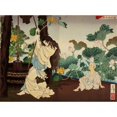 thumbnail image 2 of Tsukioka Yoshitoshi 18x14 Black Ornate Wood Framed Double Matted Museum Art Print Titled - The Story of Tamiya Botaro (1886), 2 of 5