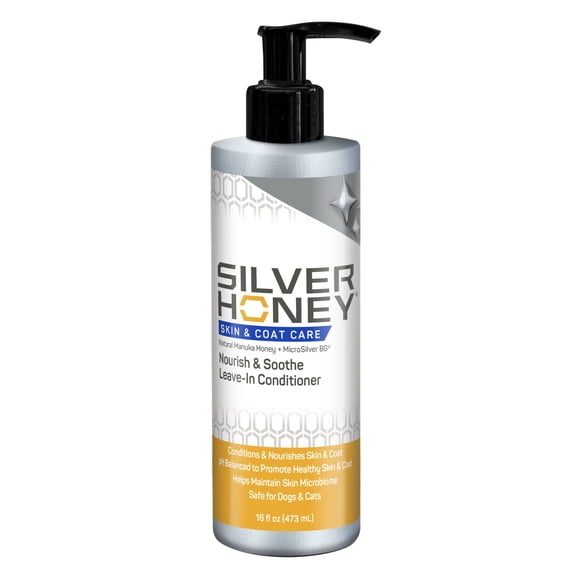 Silver Honey Nourish & Soothe Leave-In Conditioner 16 fl oz Pump Bottle for Dogs & Cats