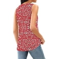 thumbnail image 5 of Fmbrln Tank Tops for Women Summer Sleeveless Crew Neck Hollow Out Tops Casual Loose Fit Floral Print Beach Vacation Tees Blouses, 5 of 6