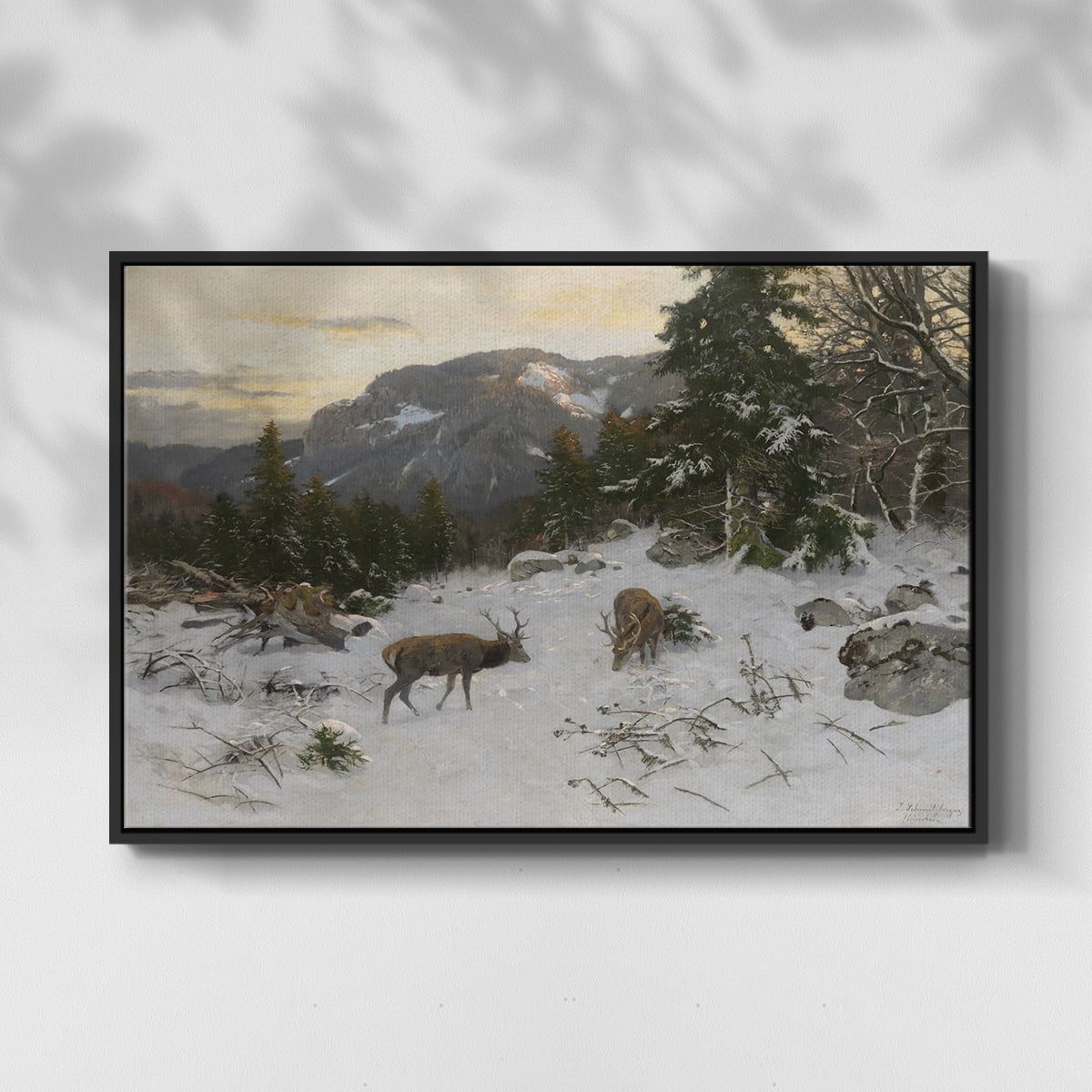 Vintage Landscape-CLXII By Wexford Home Framed in Black Wood Gallery Wrapped Canvas 17 in. x 25 in.