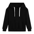 thumbnail image 3 of Kedxroy Girls Boys Hoodie Sweatshirt Solid Full Zip Jacket Casual Classic Tops Red,11-12 Years, 3 of 7