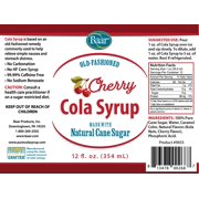 Non-carbonated Cherry Cola Syrup with Pure Cane Sugar (No High Fructose Corn Syrup), 12 Oz.