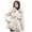 White, variant on Clearance Ladies down long sleeve hooded casual cotton jacket