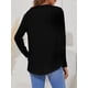 thumbnail image 4 of Camiseta de Mujer Jumpingount AP003892-05 Color Sólido Botón Casual Cuello Manga Larga Otoño Blusa Sudadera Negro S, 4 of 6
