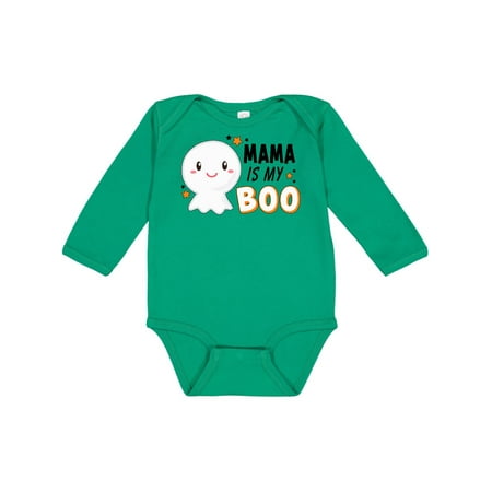 

Inktastic Mama is my Boo with Cute Ghost Gift Baby Boy or Baby Girl Long Sleeve Bodysuit