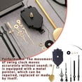 thumbnail image 4 of QualitChoice 11 Pieces Wall Clock Movement Pendulum Type Plastic Mute Metal Hook Stable Quartz Repair Shaft Clock Accessories Black 1Set, 4 of 6