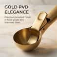 thumbnail image 4 of Ice Cream Scoop, Stainless Steel Ice Cream Scooper, Comfortable Ergonomic Handle, Easy Release, Easy Clean Gold 7.2 in, 4 of 7