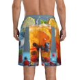 thumbnail image 3 of KLL Refreshing Fruit Infused Drinks Men's Casual Summer Beach Shorts Hawaiian Shorts with Pockets-XX-Large, 3 of 5