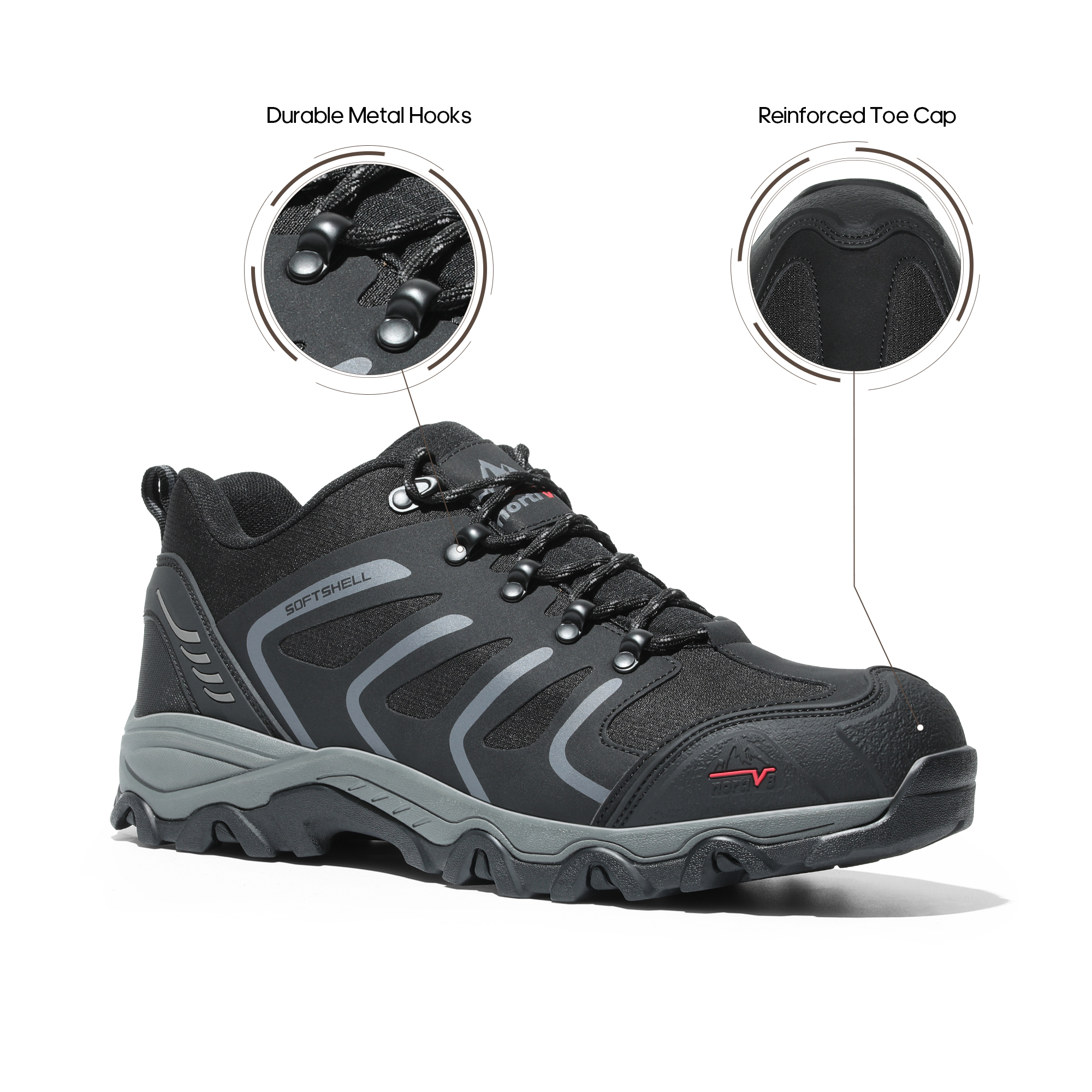 Burudani Men's Waterproof Hiking Boots with Arch Support photo 8