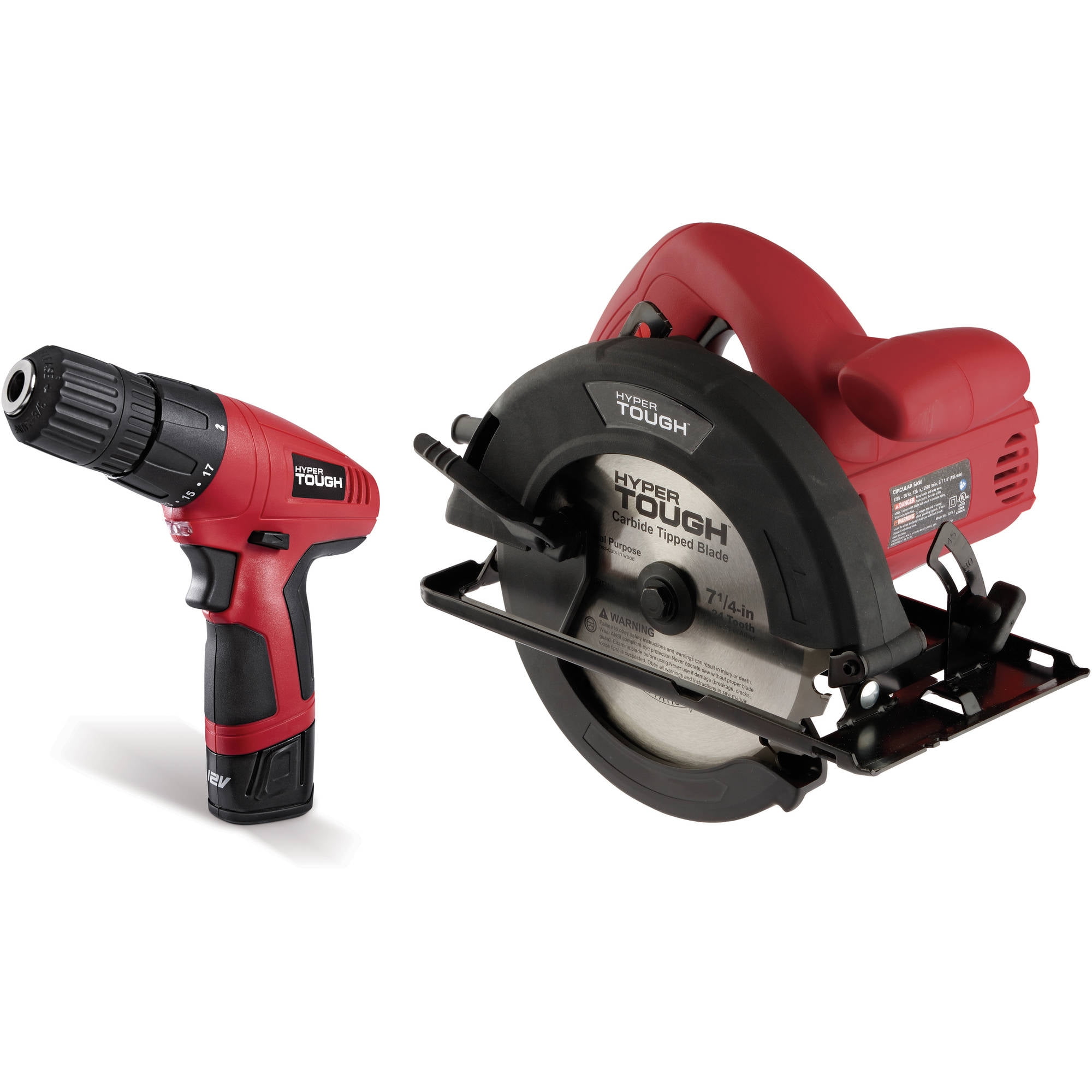 Buy Hyper Tough 12V Lithium-ion Drill Driver and 12A Circular Saw Combo Kit