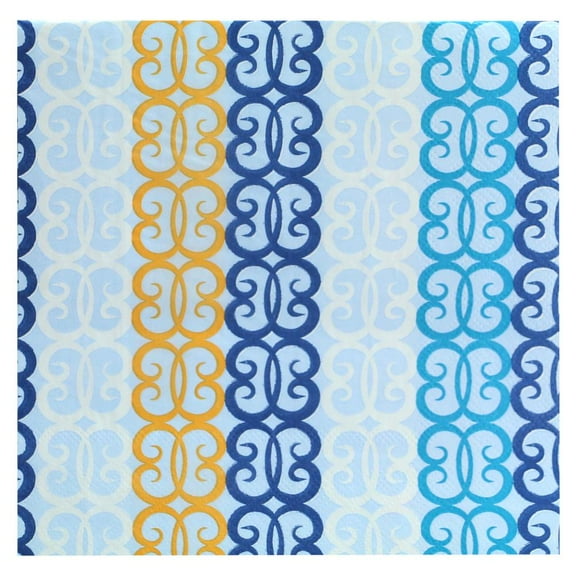 EcoQuality Decor Blue Lunch Napkin – Elegant, Durable, and Disposable, Dispenser Napkin Refill, Everyday Napkins, Perfect for Restaurants, Diners, Bodegas & Home (20)
