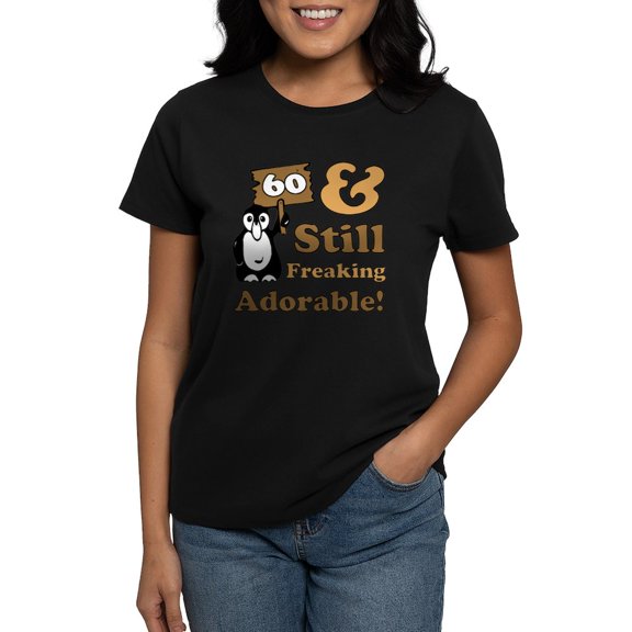 CafePress - Adorable 60Th Birthday Women's Dark T Shirt - Women's Traditional Fit Dark T-Shirt
