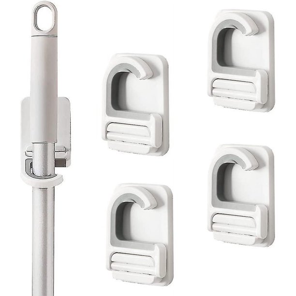 4 Piezas Autoadhesivo Soporte Para Escoba Montado En La Pared Soporte Para Fregona Soporte Para Escoba Montado En La Pared Soporte Para Fregona Para Cocina Jardín Balcón Garaje Par
