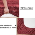 thumbnail image 4 of Sábana Ajustable PHF Queen de Terciopelo Suave con Bolsillo Profundo 40cm Rojo Vino, 4 of 6