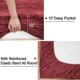 thumbnail image 4 of Sábana bajera ajustable PHF Truly Velvet, tamaño doble, color rojo vino, 4 of 6