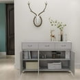 thumbnail image 4 of Segmart 3 Drawers 3 Cabinets Kitchen Buffet Sideboard Cabinet Grey, 4 of 10