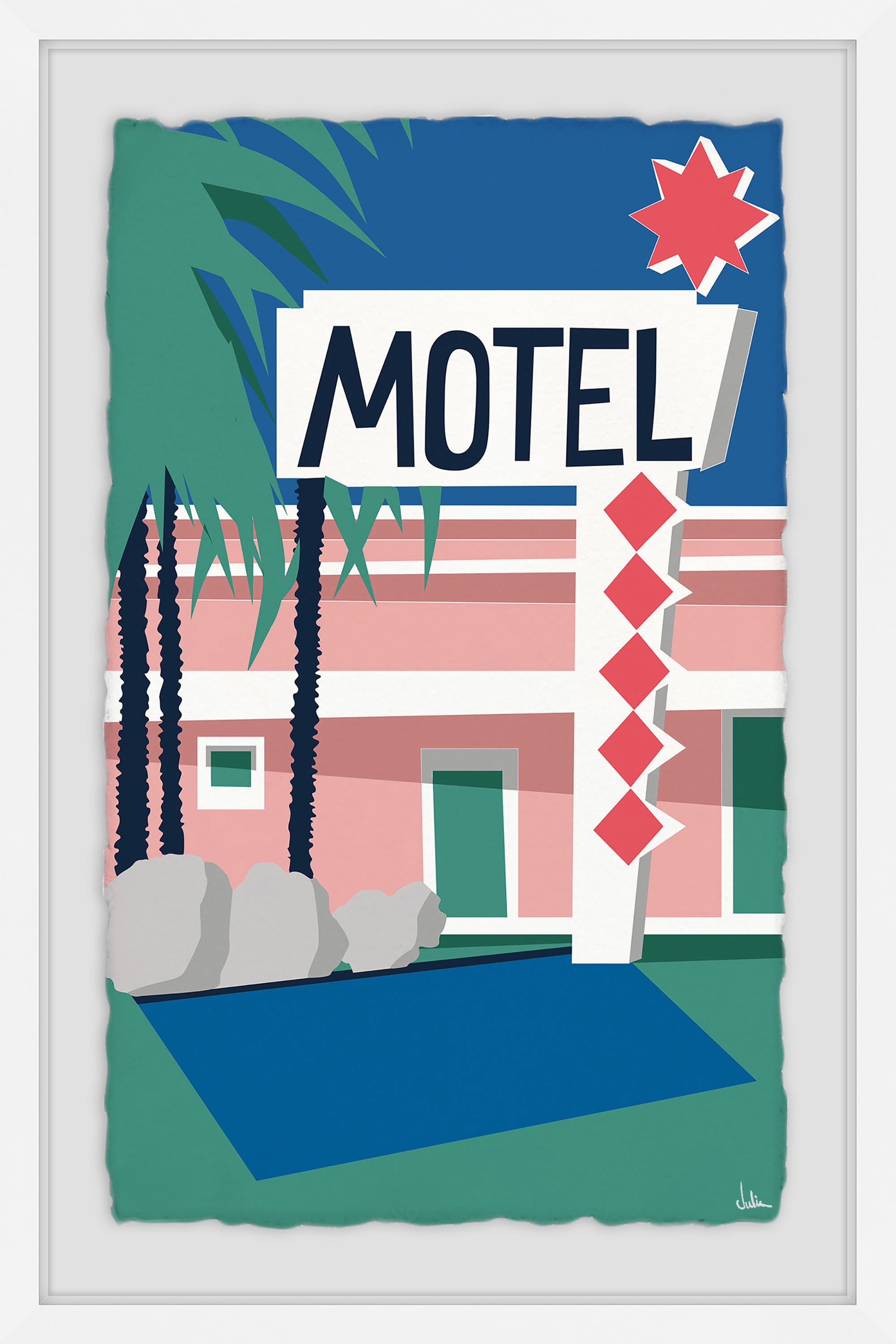 Motel II Framed Painting Print