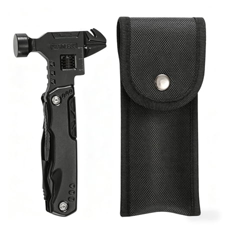 NomiLife 16-in-1 Multitool Hammer All-in-One Portable Utility Tool for Camping Home Outdoor Repair