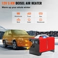 thumbnail image 2 of KFFKFF 8KW Diesel Air Heater Unified 1 Air Outlet Diesel Heater 12V Remote Control Parking Heater Muffler with Blue LCD Switch for RV Trucks Bus and Trailer, 2 of 9