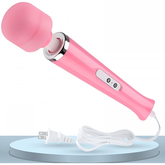 OITY Wired Powerful Handheld Wand Massager,Strong Personal Vibration Massage for Sports Recovery,Back Muscle Aches,Whole Body Pain(Pink)