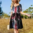 thumbnail image 4 of Vestido de manga corta Double Mustang para mujer, vestido de noche, vestidos de cumpleaños para mujer, 4 of 7