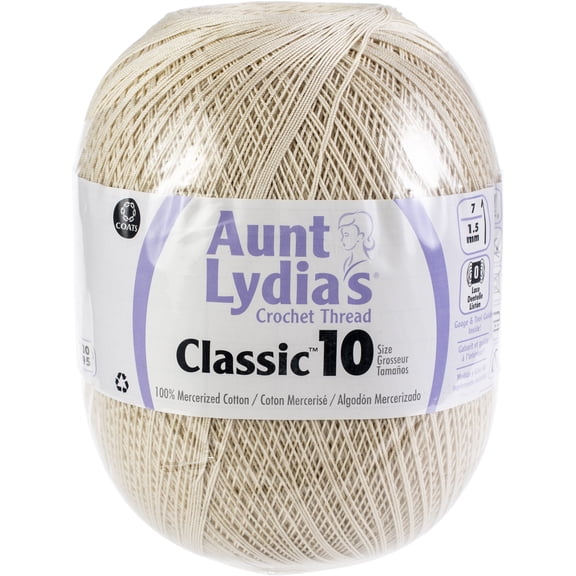 Aunt Lydia's Classic Crochet Thread Size 10 Jumbo, Multipack of 3