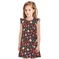 thumbnail image 1 of Fotbe Winter Holiday Christmas Vestido de Dormir para Niñas de 3 a 10 Años, Mangas Cortas, Estilo Princesa, Pijama Camisón con Mangas Voladas-Large, 1 of 6
