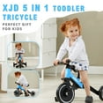 thumbnail image 6 of XJD 5 in 1 Toddler Bike for 1-4 Years Old Boy Girl Tricycles for Toddlers Kids Trikes for Balance Training Baby Bike Infant Trike, 6 of 10