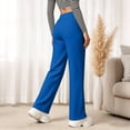 thumbnail image 4 of Lumtrix Womens Straight Leg Baggy Sweatpants | High Waisted Loose Fit Track Pants with Pockets, Soft Comfy, Casual Lounge & Travel Fall Winter Slacks Blue S, 4 of 7