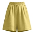 thumbnail image 4 of BUIGTTKLOP Shorts for Women Elastic Waisted Pull on Casual Shorts Straight Wide Leg Loose Fitted Summer Shorts, 4 of 6
