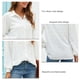 thumbnail image 5 of Blusas largas para mujer,Camisa con botones para mujer, manga larga abombada, camisa de manga larga para mujer, rendimiento lleno de energía, 5 of 6