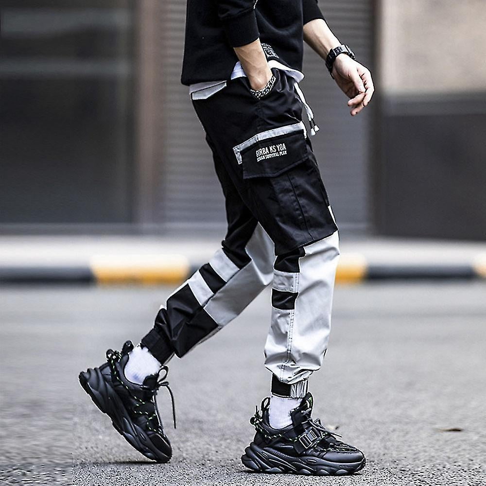 パンツ BOHEMIAN SEOUL STRAP CARGO SWEATPANTS Lishi Hip Hop Cargo Sweatpants: Harajuku Style Men's Fashion
