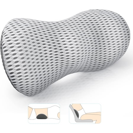 Lumbar Support Pillow, Back Pillow for Office Chair and Car Seat, Memory Foam Back Support Pillow for Lower Back Pain Relief, Adjustable Lumbar Pillow for Sleeping, Rest