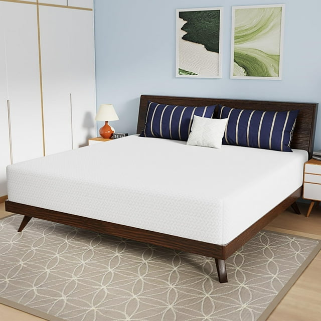 FDW King 12 Inch Medium-Firm Memory Foam Mattress, CertiPUR-US Certified, Bamboo Charcoal Infused, Cooling