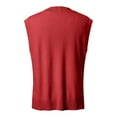thumbnail image 5 of Ediodpoh Ribbed Knit Sweater Vest Oversized Sleeveless Top Casual Layering Piece for Fall Winter Fashion Comfortable Soft Yarn Sweater Vest Red S, 5 of 7