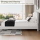 thumbnail image 4 of QinaQin Base de cama infantil con cabecera ajustable, tapizado tipo borrega bouclé, diseño silencioso y sin box spring, ideal para niñas y recámara juvenil, 4 of 8