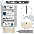thumbnail image 2 of CELIVESGG 4 Pieces Bathroom Wall Decor, Dark Blue, Wood Hanging Sign for Home Spa Bathroom, 2 of 8