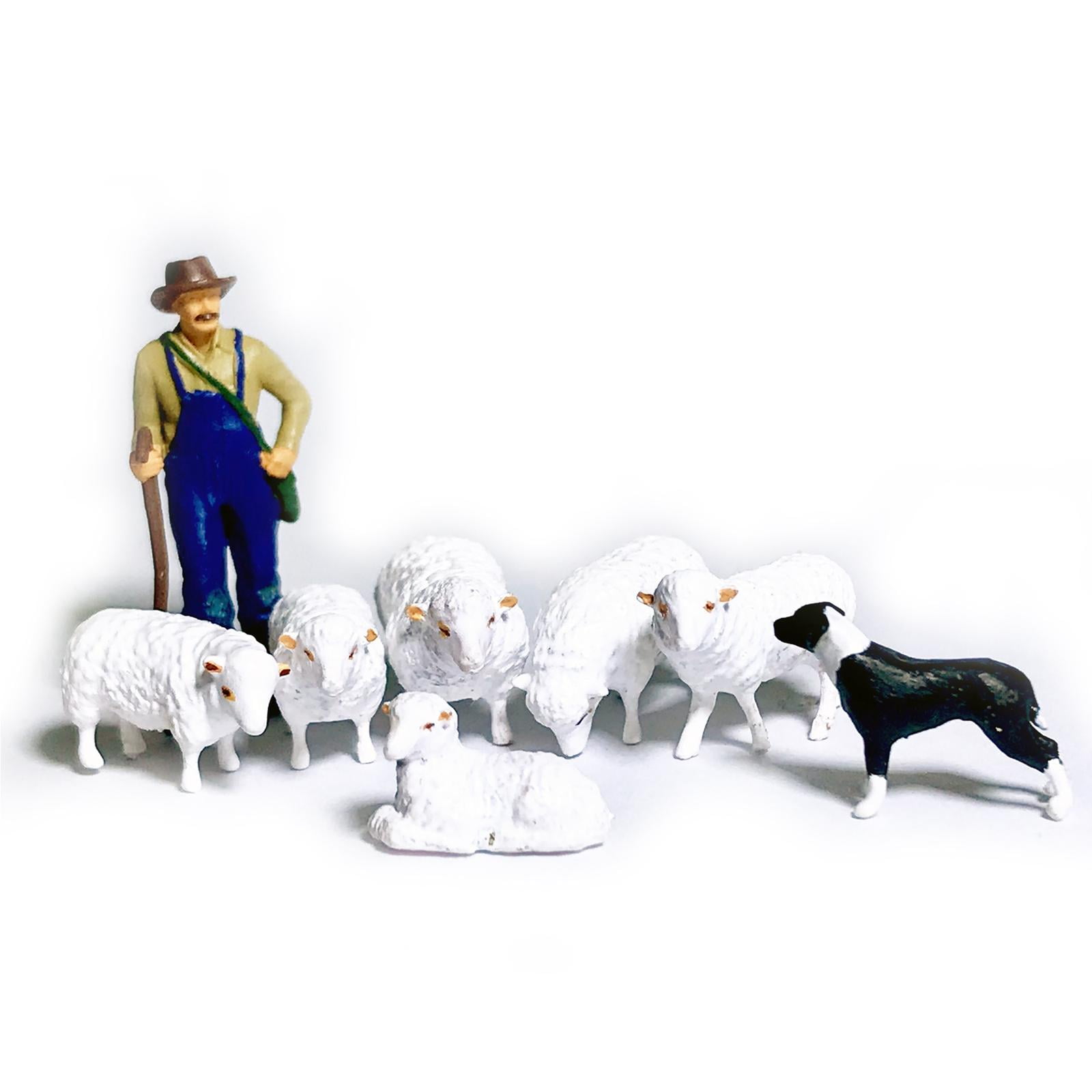 LeeQinersw 1:64 Painted Figurines Mini People Model for Miniature Scenes DIY Projects