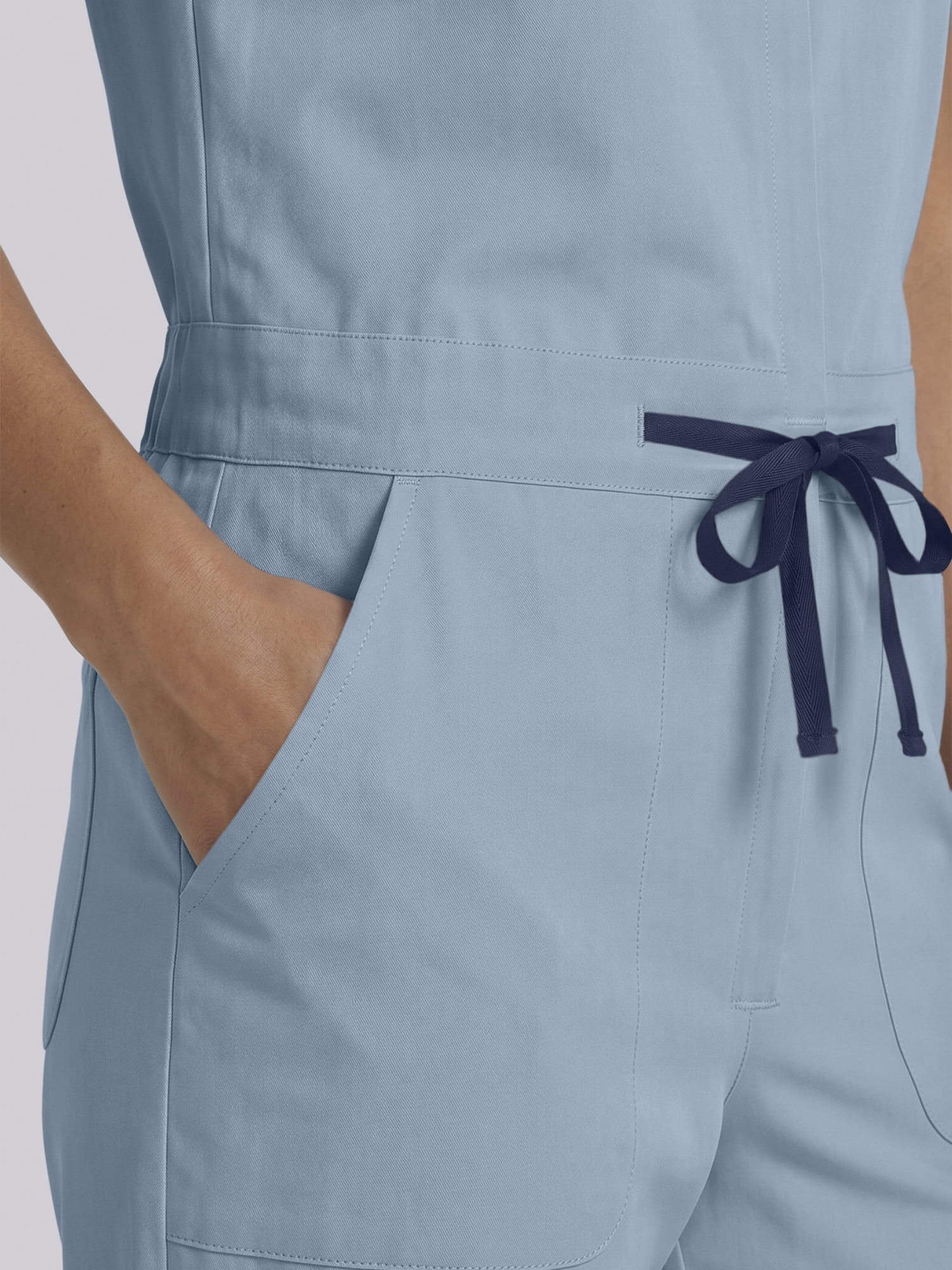 Scrubstar Ultimate Women’s Antimicrobial Drawstring Straight Leg Scrub Jumpsuit, Sizes XS–2XL