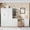 Light White, variant on LHKJ Multifunctional Wardrobe with Desk, Drawers and Hanging Rod, Gray