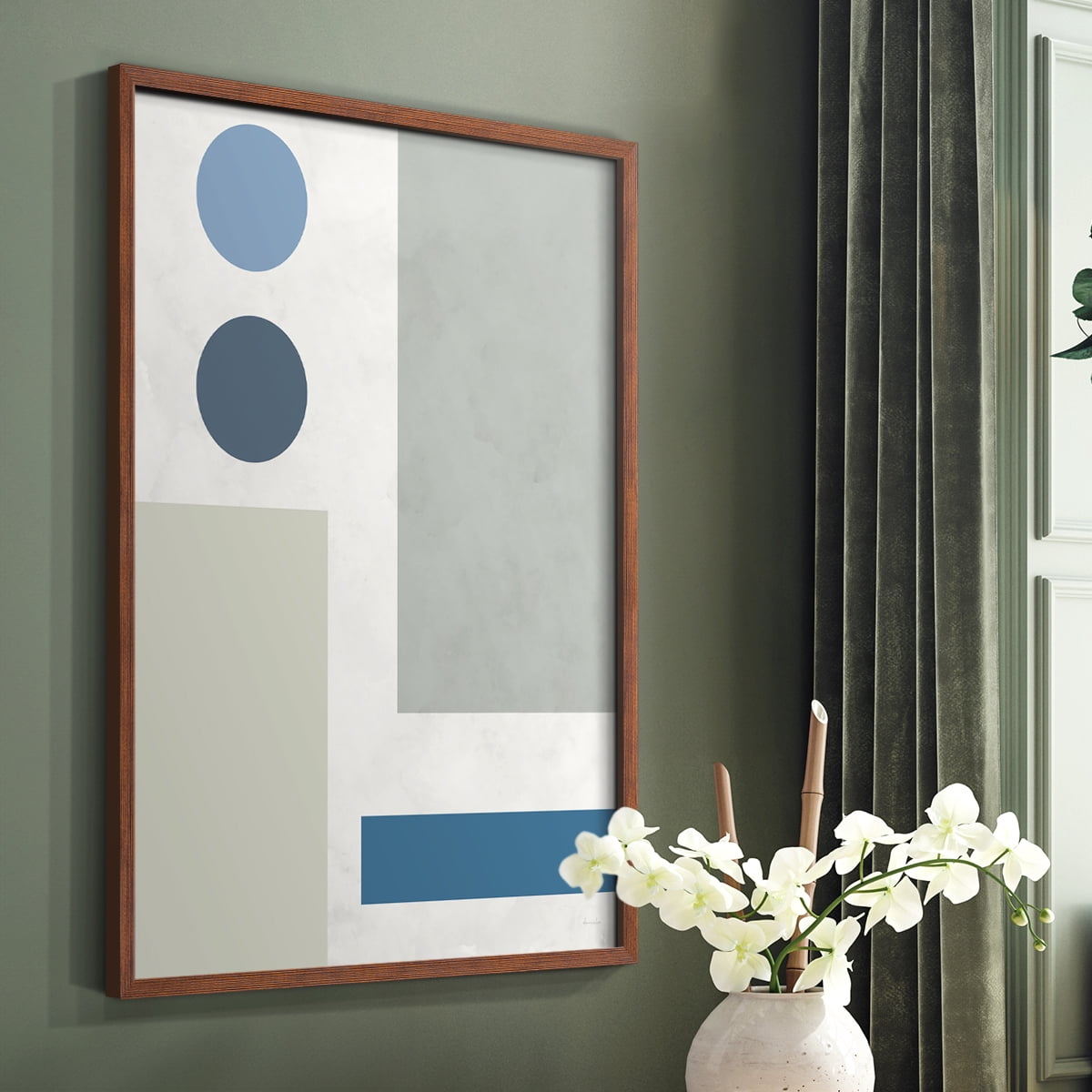 Stars Align I in Brown Solid Wood 8 x 10 Framed Print