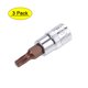 thumbnail image 1 of Uxcell Bit Sockets S2 Steel 1/4-inch Drive 1.5-inch Length 58-62 HRC Tonal de Bronce, Tonal Plateado 3pcs, 1 of 5