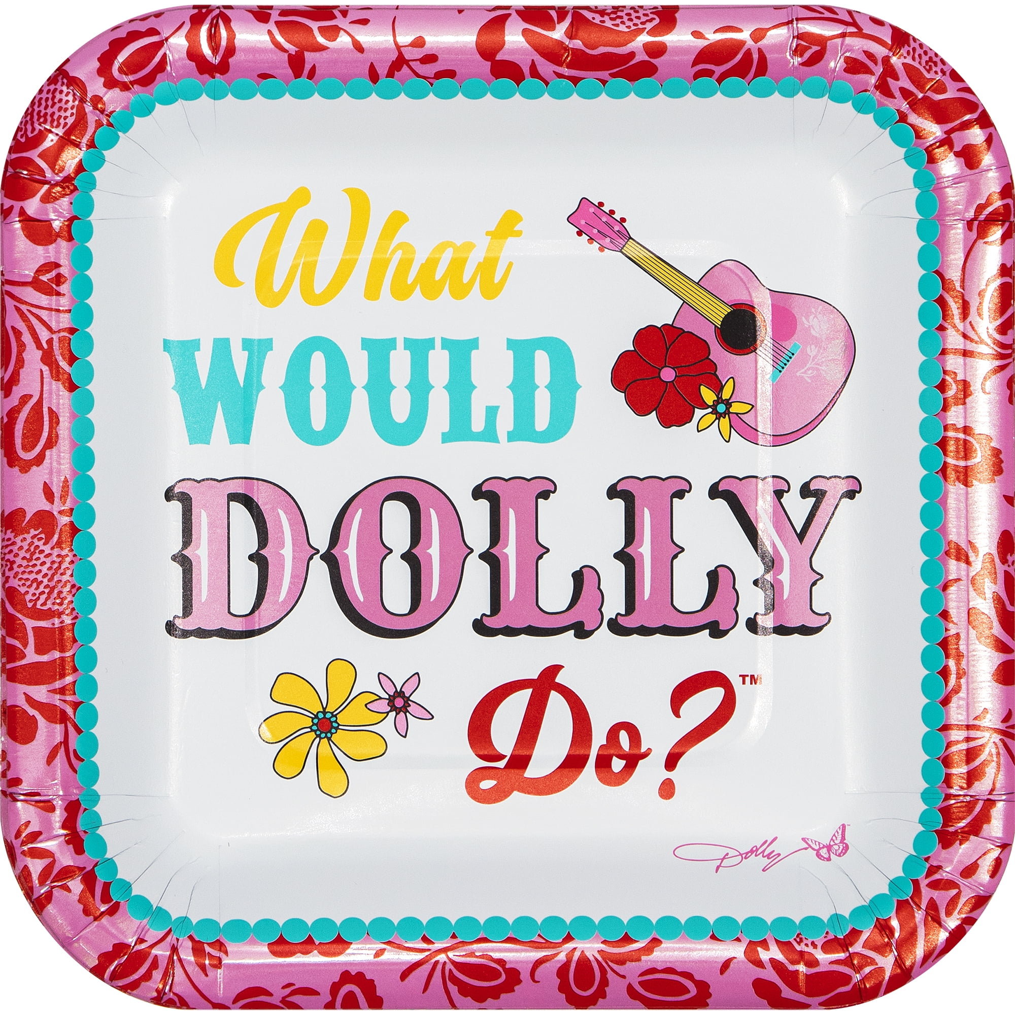 (4 pack) Dolly Parton What Would Dolly Do Dessert and Appetizer Paper Plates, 10 Count