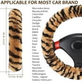 thumbnail image 2 of chalian-Fluffy Car Steering Wheel Cover, Universal Fuzzy Auto Wheel Cover & Handbrake Cover &Gear Shift Cover Set,Anti-Slip Tiger Stripe Warm Fur Vehicle Wheel Protector Car Accessories for Men Women, 2 of 14