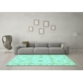 thumbnail image 3 of Ahgly Company Indoor Square Oriental Light Blue Modern Area Rugs, 4' Square, 3 of 4